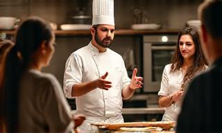 Chef teaching at an engaging workshop